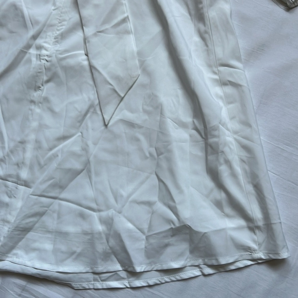 Preppy Casual Dress Off Shoulder Sleeve Flounced Edge Casual Short Dress - Picture 8 of 8